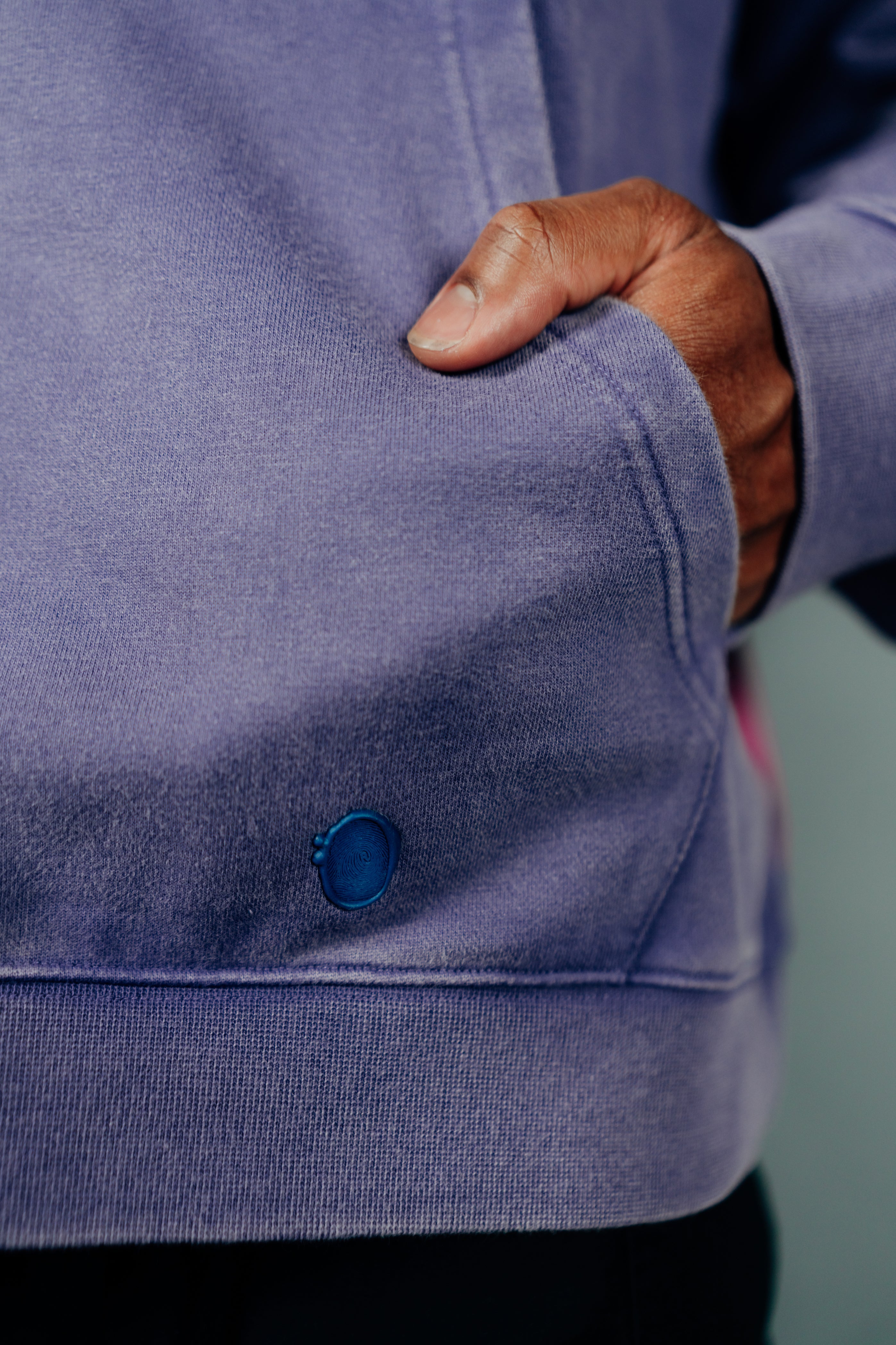 Purple Acid Wash Zip-Up Jacket