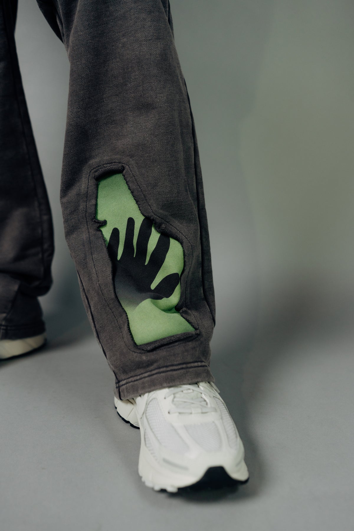 Grey Acid Wash Sweatpants