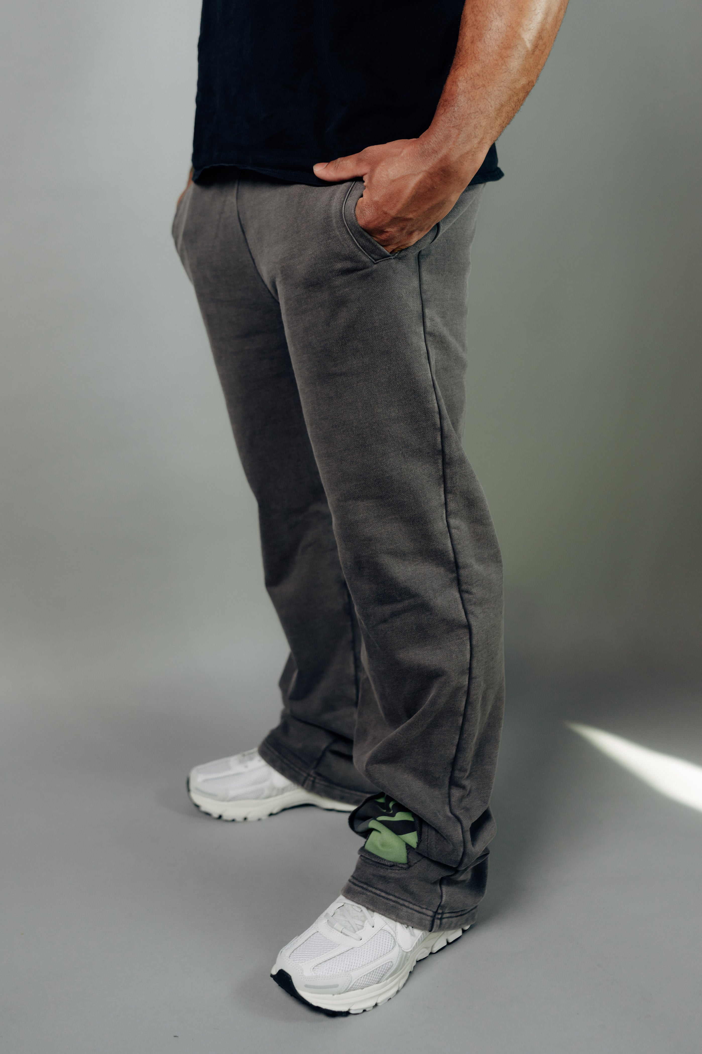 Grey Acid Wash Sweatpants