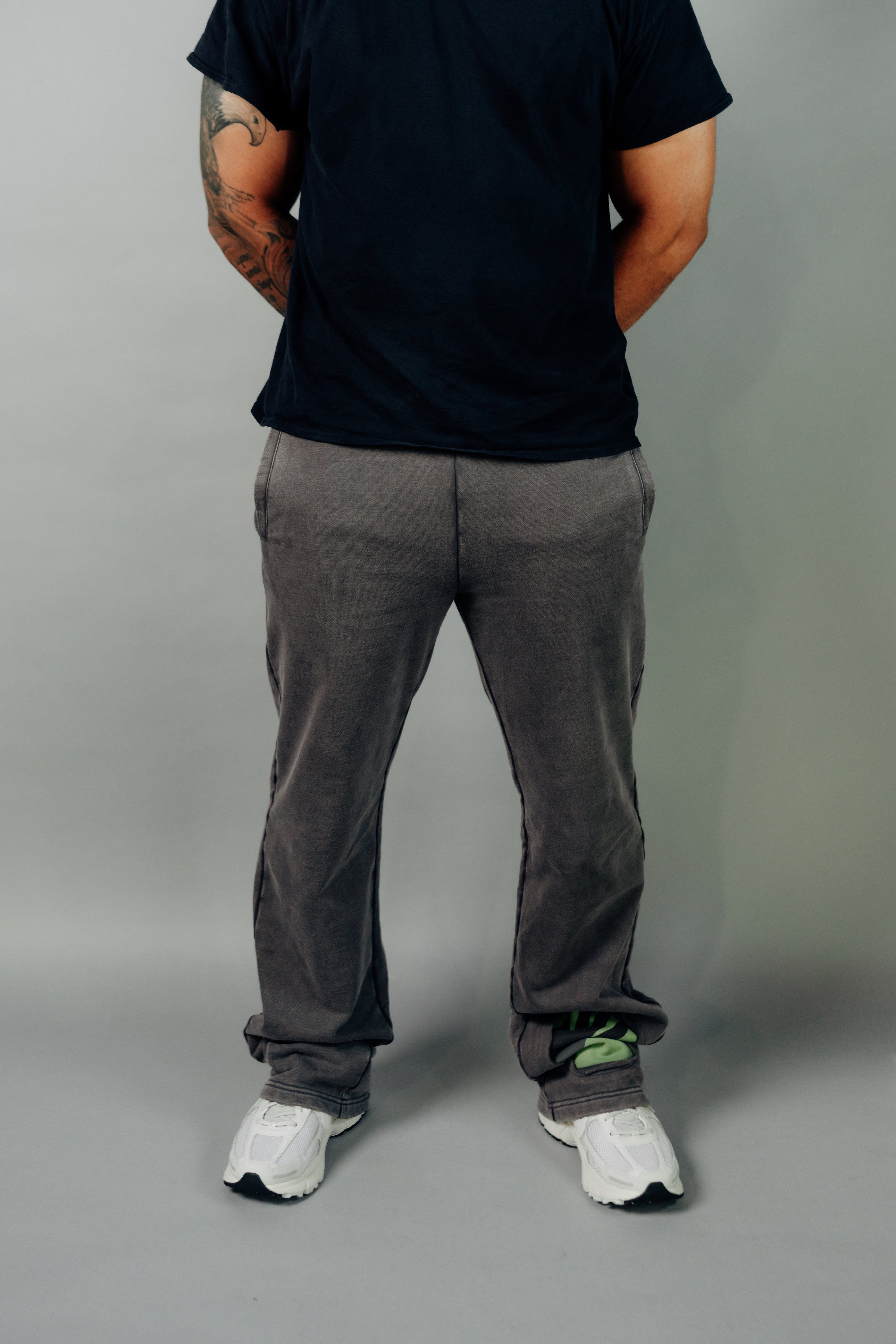 Grey Acid Wash Sweatpants
