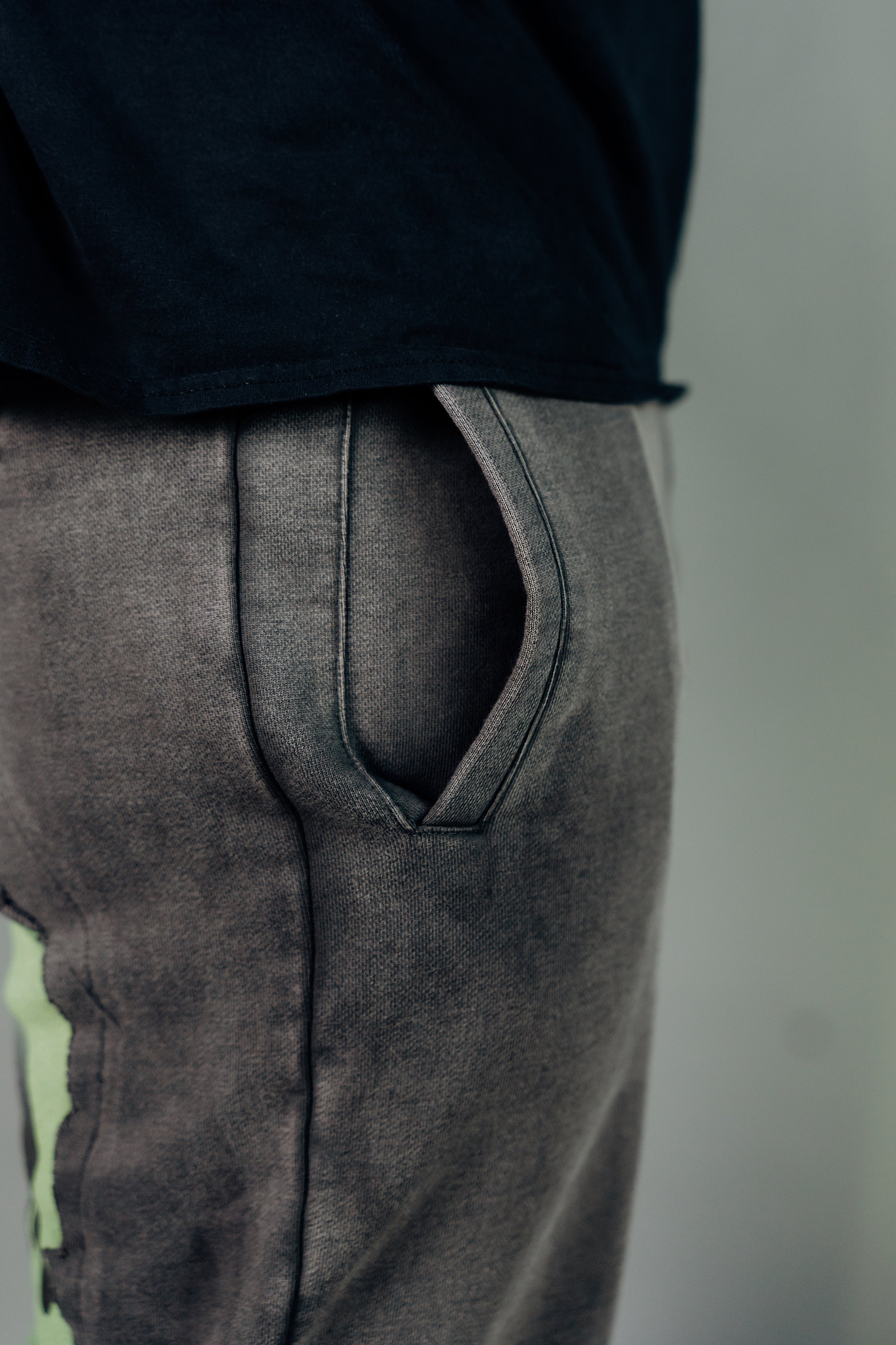 Grey Acid Wash Sweatpants