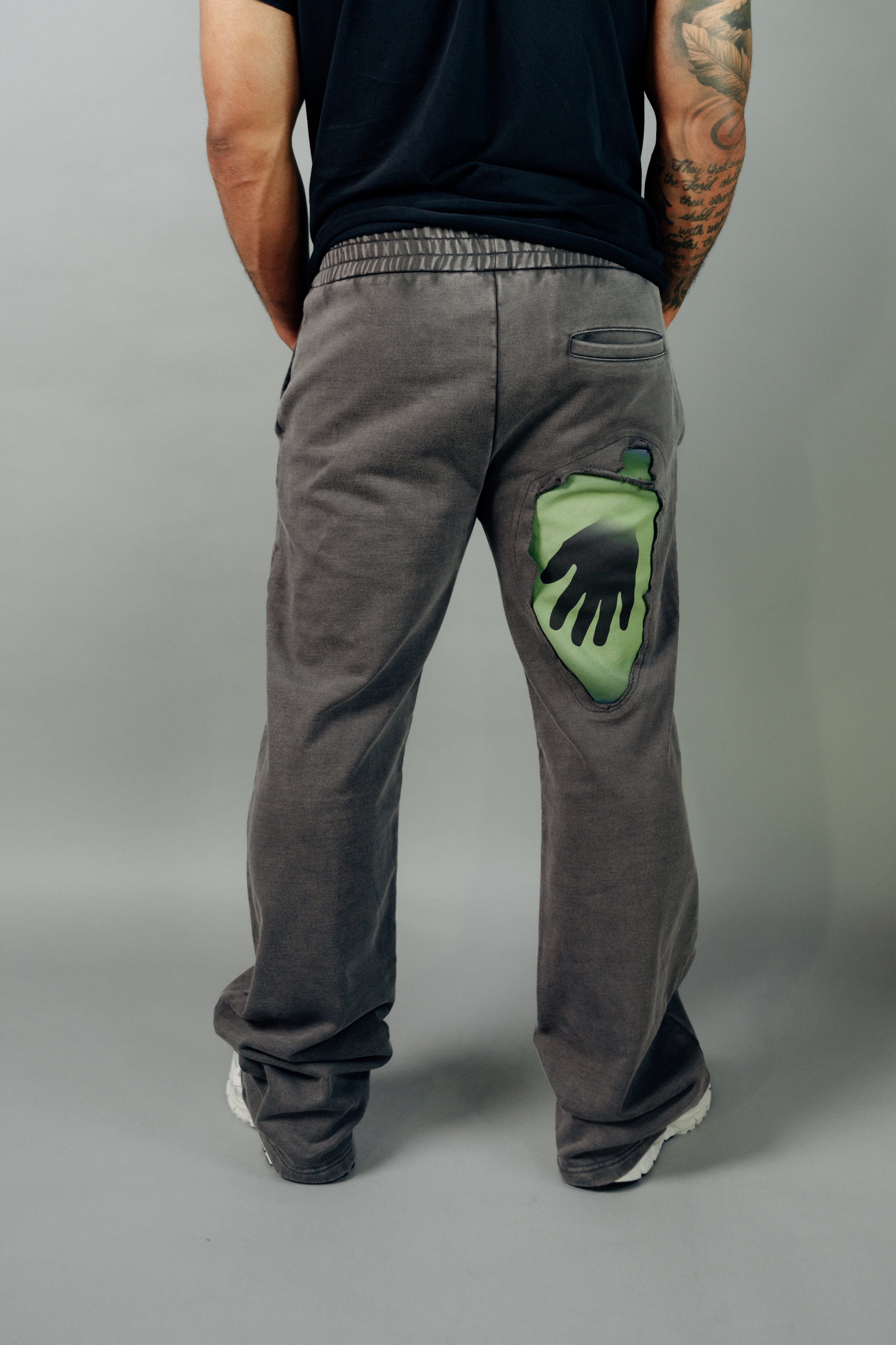 Grey Acid Wash Sweatpants