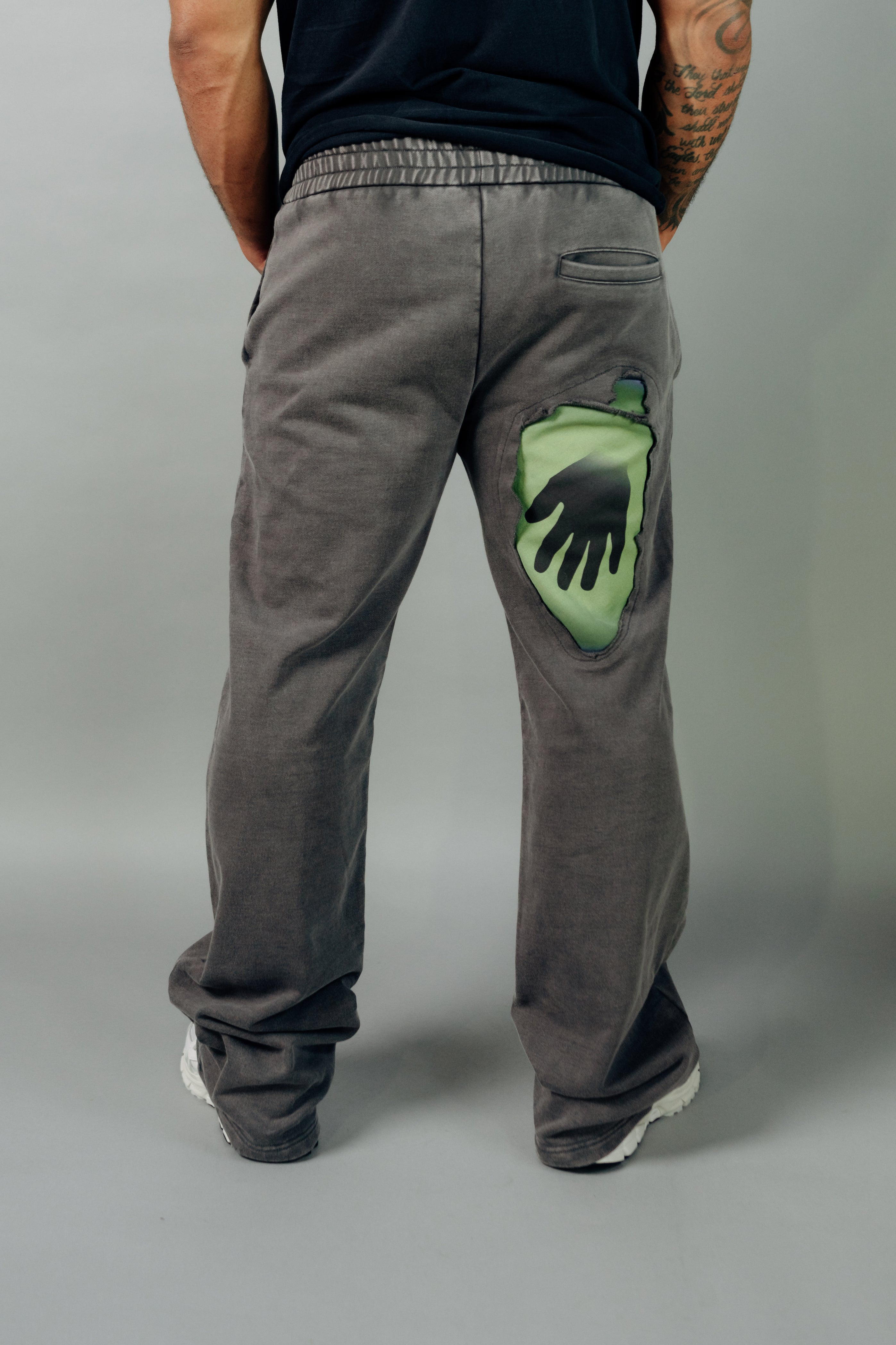 Grey Acid Wash Sweatpants