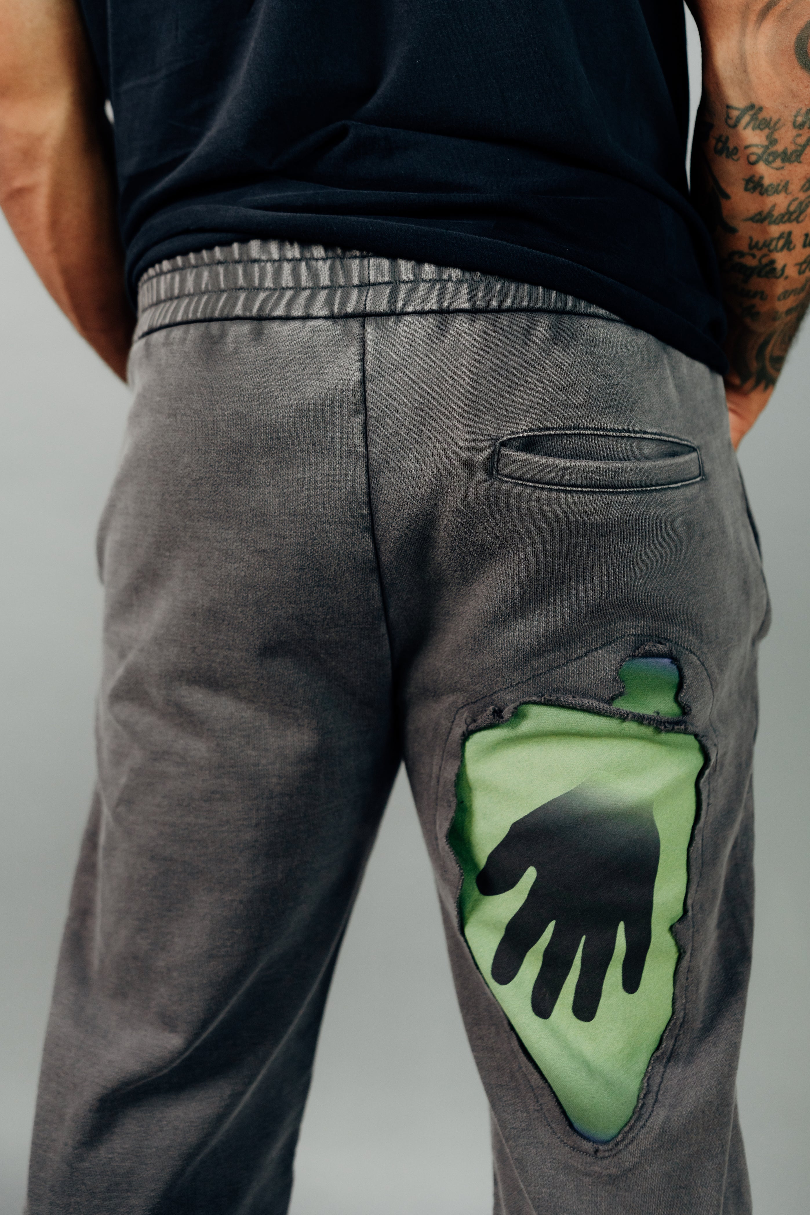 Grey Acid Wash Sweatpants