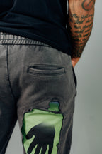 Grey Acid Wash Sweatpants