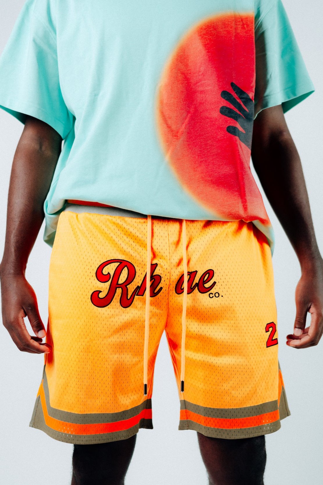 Orange Rhae Co. Logo Shorts