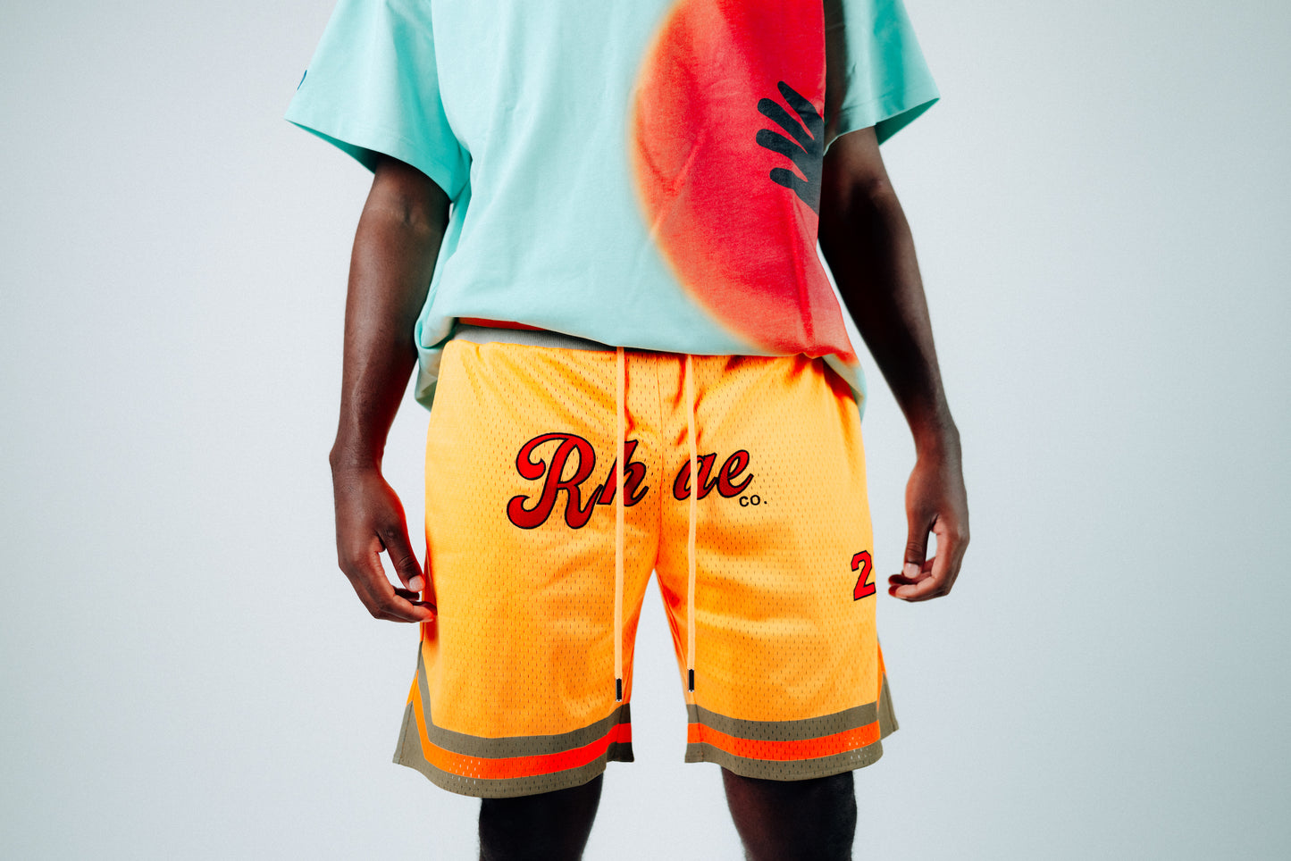 Orange Rhae Co. Logo Shorts