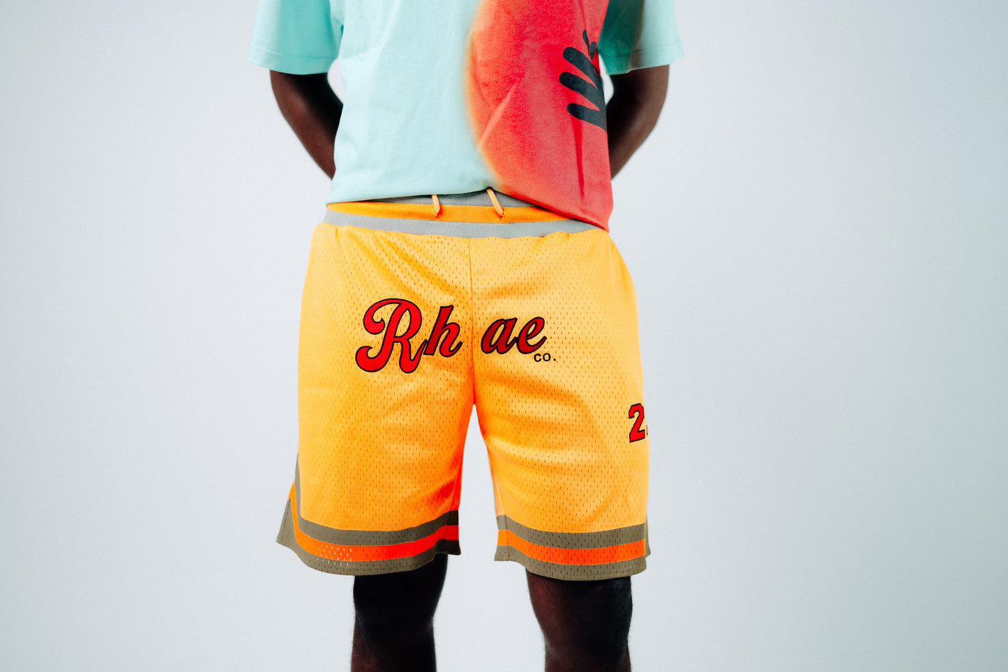 Orange Rhae Co. Logo Shorts