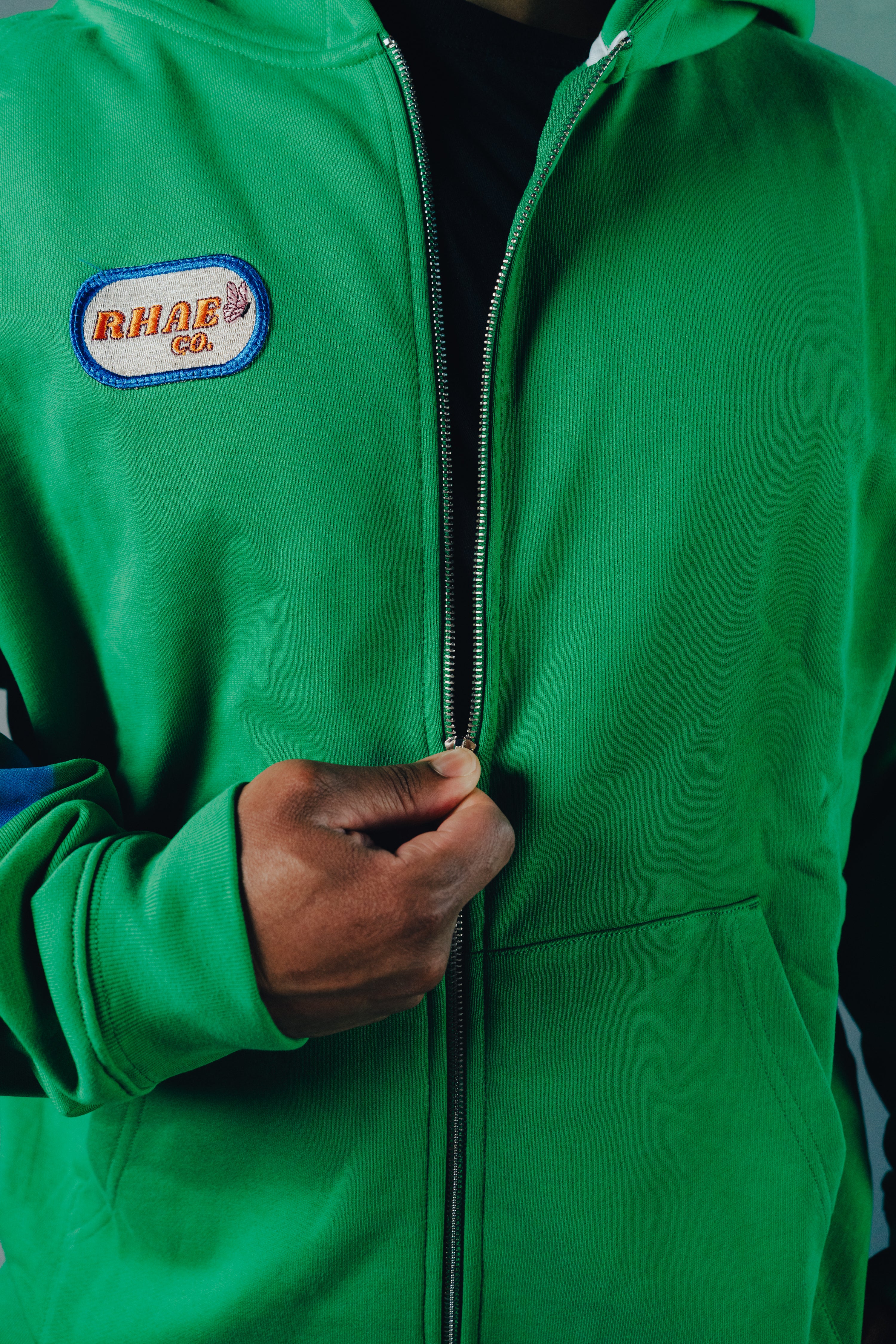 Green Zip Up Jacket – Rhae Co.